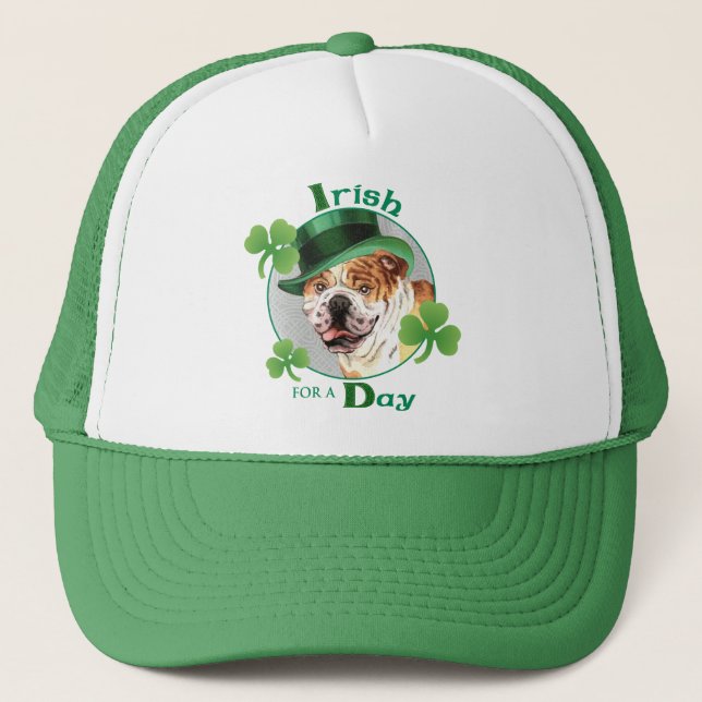 St. Patrick's Day Bulldog Keps (Framsida)