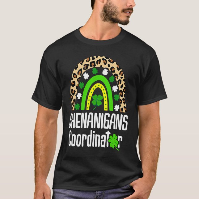 St Patricks Day Busmischt Coordinator Söt Regnbåge T Shirt (Framsida)