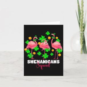 St patricks day busstreck irländsk flamingo kort