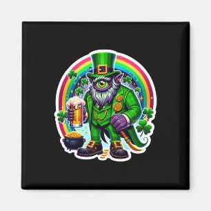St Patricks Day Bylor Av Ond Öga Irländsk Demon Magnet