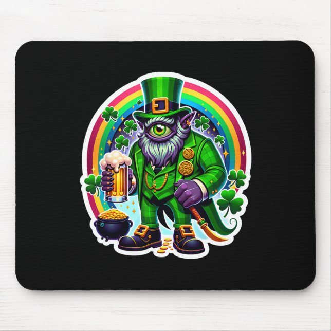 St Patricks Day Bylor Av Onda Ögat Irländsk Demon Musmatta (Framsidan)