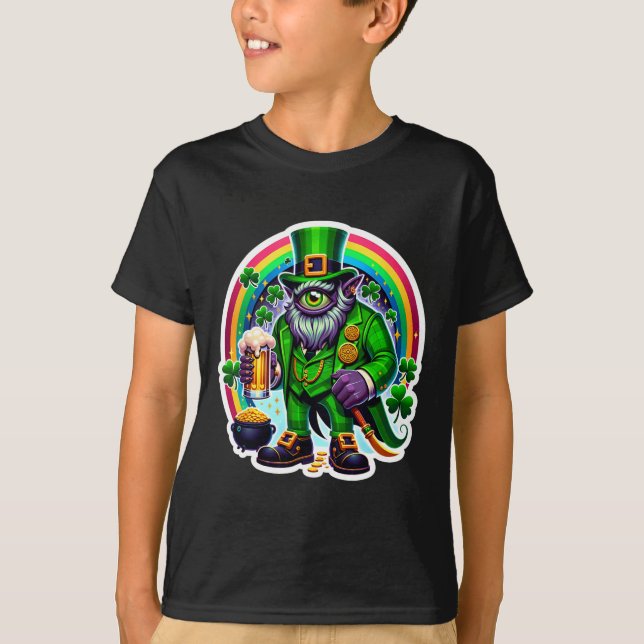 St Patrick's Day Bylor av onda ögat irländsk demon T Shirt (Framsida)
