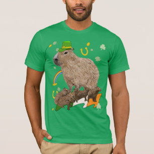 St patricks day Capybara Irish T Shirt
