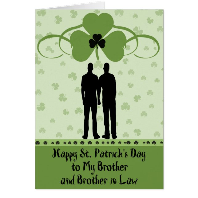 St. Patrick's Day Card, Brother & Brother in Law Hälsningskort (Framsidan)