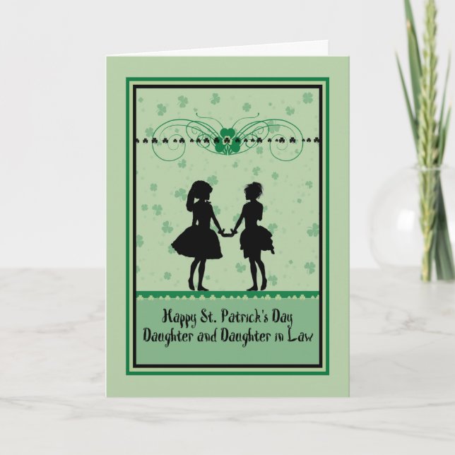 St. Patrick's Day Card, Dotter & Dotter in Law Kort (Framsida)