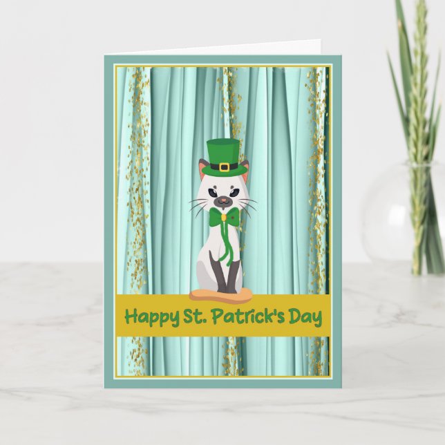 St. Patricks Day Card från Pet Cat Tack Kort (Framsida)