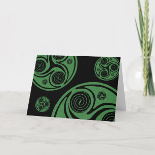 St. Patrick's Day Card-Irish Triskel Spiral Kort