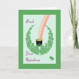 St. Patrick's Day Card med Pot of Guld Design Kort