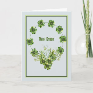 St. Patrick's Day Card med Shamrock Wans and Kort