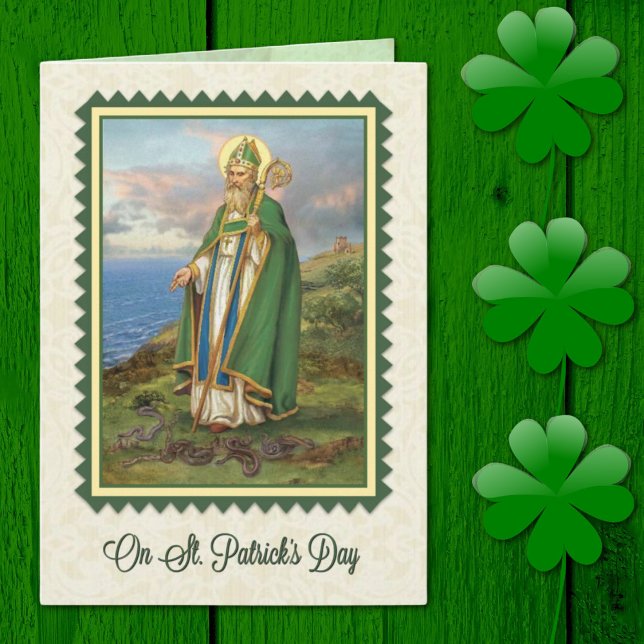 St. Patrick's Day Card w/be and verse inuti Kort (Skapare uppladdad)