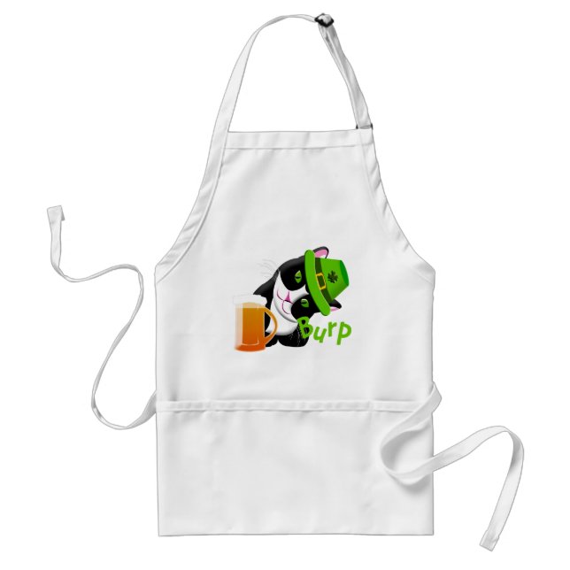 St. Patrick's Day Cat Förkläde (Framsidan)