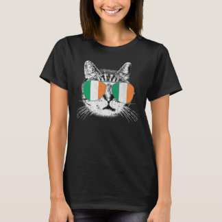 St patricks day Cat Irish Flagga Catty's Catrick's T Shirt