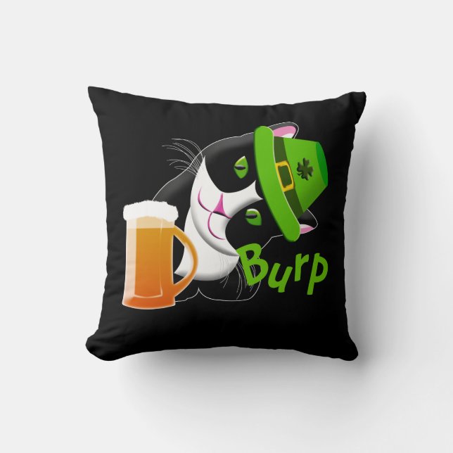 St. Patrick's Day Cat Kudde (Framsida)