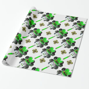 ST PATRICK'S DAY CAT,LEPRECHAUN HAT OCH SHAMROCKER PRESENTPAPPER