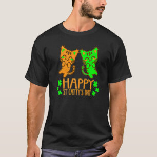 St patrick's day Cat Lycklig Saint Cattys dag T Shirt