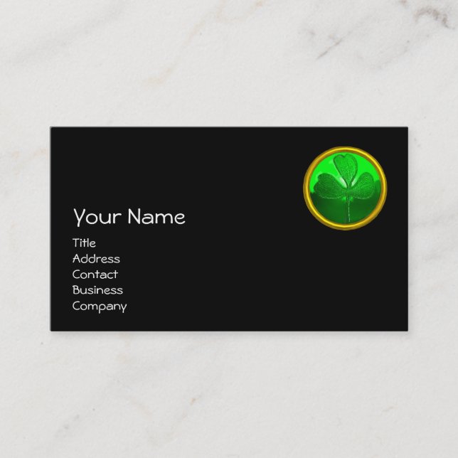 ST PATRICK'S DAY CAT MED GRÖNT IRISH-ÖL VISITKORT (Framsida)