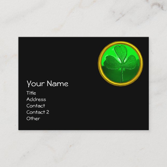 ST PATRICK'S DAY CAT MED GRÖNT IRISH-ÖL VISITKORT (Framsida)