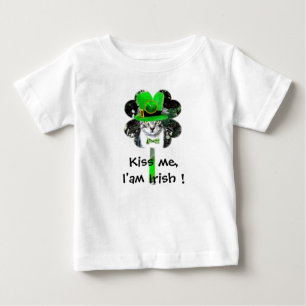ST PATRICK'S DAY CAT MED GRÖNT KLÖVER TRÖJA