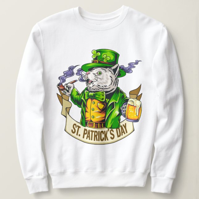 St. Patrick's Day Cat T Shirt (Design framsida)