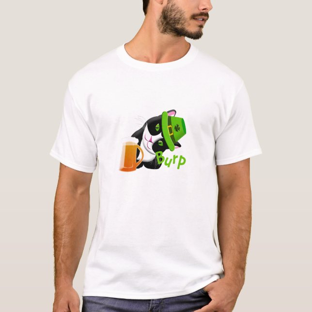 St. Patrick's Day Cat T Shirt (Framsida)