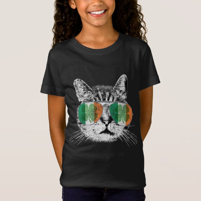 St patrick's day Cat Tricks Irish Saint Catty's Sh T Shirt (Framsida)