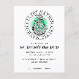 St patricks day Celtic Knot Inbjudan Vykort