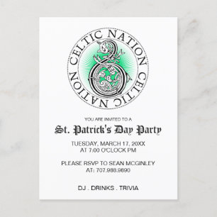 St patricks day Celtic Knot Inbjudan Vykort