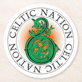St patricks day Celtic Knot Party Underlägg Papper Rund