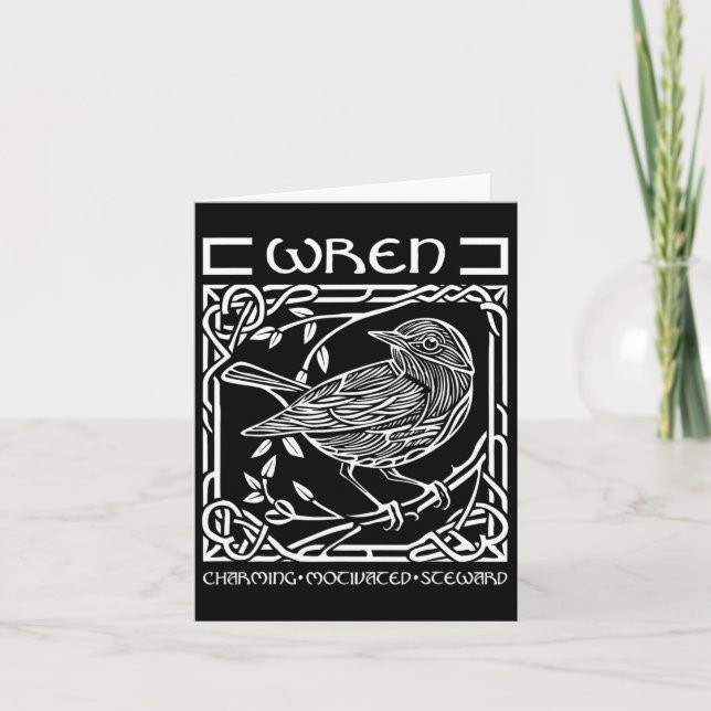 St patricks day Celtic Knot Zodiac Wren 10 juni - Kort (Framsida)