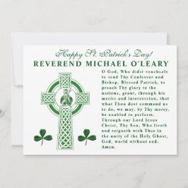 St. Patricks Day Celtic Kor Prayer Shamrocks Kort