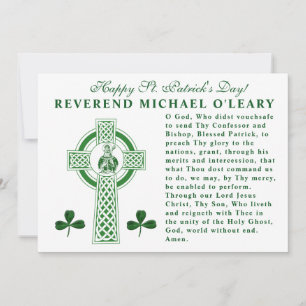 St. Patricks Day Celtic Kor Prayer Shamrocks Kort
