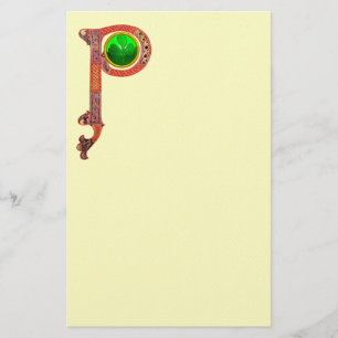 ST PATRICK'S DAY CELTIC P MONOGRAM MED SHAMROCK BREVPAPPER