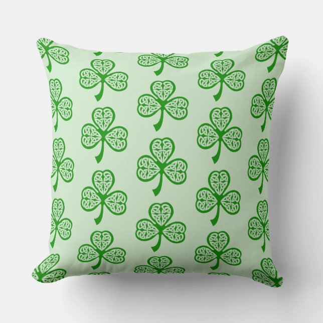 St. Patrick's Day Celtic Shamrocks Dekorativ kudde (Framsida)