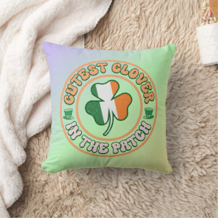 St. Patrick's Day Charm Cutest Klöver i Patch Kudde