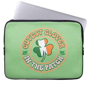 St. Patrick's Day Charm Cutest Klöver i Patch Laptop Fodral