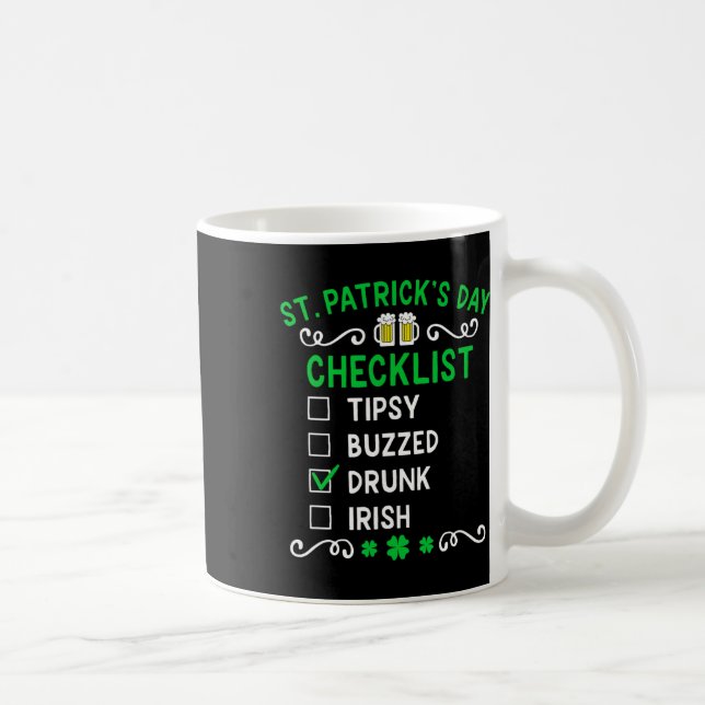 St Patricks Day Checklista  Kaffemugg (Höger)