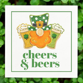 St patrick's day Cheers och Öl Leprechaun Party Pappersservett