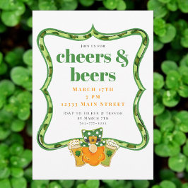 St patrick's day Cheers och Öl Party Inbjudningar