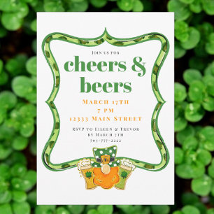 St patrick's day Cheers och Öl Party Inbjudningar