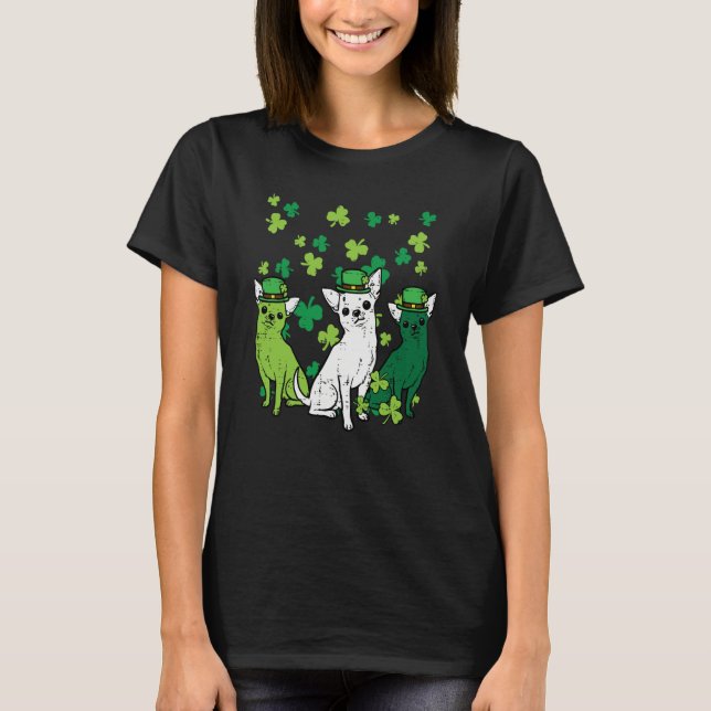 St Patricks Day Chihuahuas Dog Saint Paddys Men Wo T Shirt (Framsida)