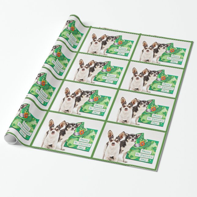 St. Patrick's Day Chihuahua's Presentpapper (Utrullad)