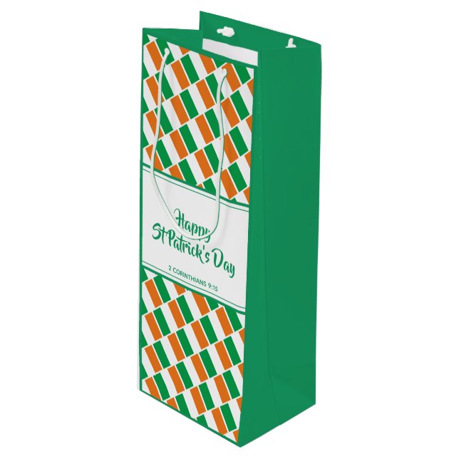 ST PATRICK'S DAY Christian IRISH FLAGGA Anpassning (Framsidan Vinklad)