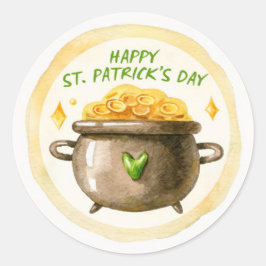 St. Patrick's Day Classic Round Sticker Runt Klistermärke