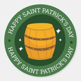St. Patrick's Day Classic Round Sticker Runt Klistermärke