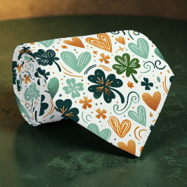 St. Patrick's Day Clover Custom Necktie Slips