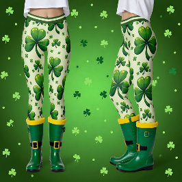 St. Patrick's Day Clover Kaos Leggings