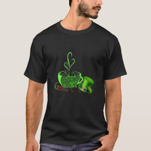 St patrick's day Coffee Älskare Lucky Latte Irish T Shirt