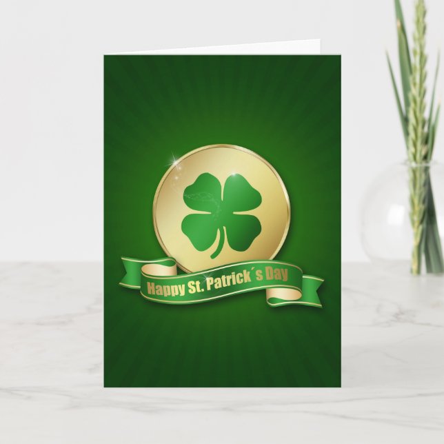 St. Patrick's Day Coin Shamrock Kort (Framsida)