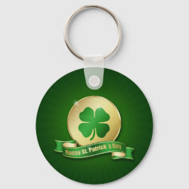 St. Patrick's Day Coin Shamrock Nyckelring