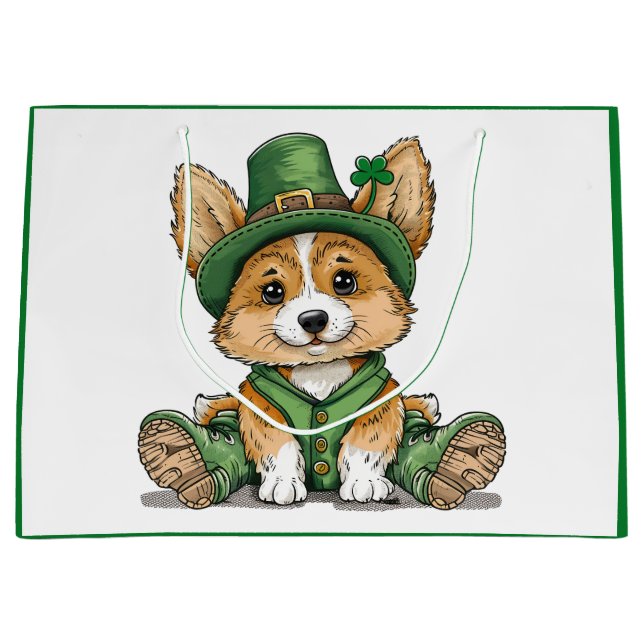 St. Patrick's Day Corgi Hund (Framsidan)